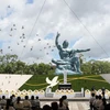 Lễ tưởng niệm 76 năm ngày Mỹ ném bom nguyên tử xuống thành phố Nagasaki. (Nguồn: Kyodo)