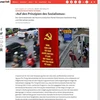 Một bài viết trên báo mạng Thế giới trẻ (Jungewelt) viết về Việt Nam. (Ảnh: Mạnh Hùng/TTXVN)