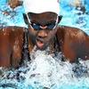 Vận động viên Husnah Kukundakwe của Uganda tranh tài ở nội dung bơi ếch 100m hạng SB8. (Ảnh: AFP/TTXVN)