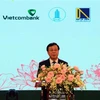 Bí thư Tỉnh ủy Hải Dương Phạm Xuân Thăng phát biểu tại Hội nghị gặp gỡ doanh nghiệp Việt Nam tại Nhật Bản. (Ảnh: Mạnh Tú/TTXVN)