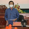 Ông Nguyễn Văn Danh, Trưởng Ban Chỉ đạo tỉnh Tiền Giang về phòng, chống tham nhũng, tiêu cực, phát biểu tại buổi họp. (Ảnh: Minh Trí/TTXVN)