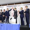 Trong cuộc bầu cử Thượng viện Nhật Bản ngày 10/7, Đảng Dân chủ Tự do (LDP) của Thủ tướng Kishida Fumio giành 63 ghế, tăng 8 ghế so với trước bầu cử. (Ảnh: Kyodo/TTXVN)