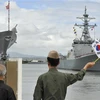 Hải quân Hàn Quốc và Mỹ tham gia cuộc tập trận Vành đai Thái Bình dương (RIMPAC) . (Ảnh: AFP/TTXVN)
