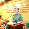 Đại tướng Tô Lâm phát biểu tại Hội thảo. (Ảnh: Phạm Kiên/TTXVN)