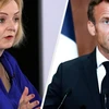 Thủ tướng Anh Liz Truss (trái) và Tổng thống Pháp Emmanuel Macron. (Nguồn: PA/REUTERS)