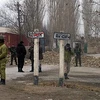 Binh sỹ Tajikistan tuần tra tại Vorukh, khu vực biên giới phía Bắc giáp Kyrgyzstan. (Ảnh: RFE/TTXVN)