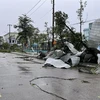 Một số hình ảnh bão số 4 gây ra tại thành phố Tam Kỳ. (Ảnh: Trần Tĩnh/TTXVN)