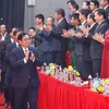 Thủ tướng Phạm Minh Chính đến dự kỷ niệm Ngày Doanh nhân Việt Nam. (Ảnh: Dương Giang/TTXVN)