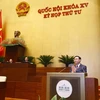 Chủ tịch Quốc hội Vương Đình Huệ phát biểu khai mạc. (Ảnh: Doãn Tấn/TTXVN)
