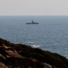 Tàu Hải quân Israel tuần tra trên biển Địa Trung Hải ở biên giới hàng hải giữa Israel và Liban. (Nguồn: AFP)