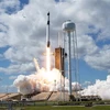 Tên lửa Falcon 9 mang theo tàu vũ trụ Endurance của SpaceX, thực hiện sứ mệnh đưa phi hành đoàn Crew-5 lên làm việc dài hạn trên Trạm Vũ trụ quốc tế (ISS). (Ảnh: THX/TTXVN)