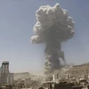 Hiện trường một vụ nổ ở Sana, Yemen. (Nguồn: Reuters)