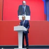 Ngoại trưởng Nga Sergei Lavrov phát biểu tại một hội nghị ở Moskva, Nga. (Ảnh: AFP/TTXVN)