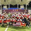 Đội Gwangju FC đoạt danh hiệu vô địch sau chiến thắng 4-2 trong loạt đá luân lưu với đội Bucheon FC ở trận chung kết. (Ảnh: Anh Nguyên/TTXVN)