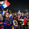 Cổ động viên đội tuyển Pháp tại Doha, Qatar. (Ảnh: AFP/TTXVN)