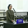 Bị cáo Ngụy Thị Khanh tại phiên toà phúc thẩm. (Ảnh: Phạm Kiên/TTXVN)