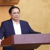 Thủ tướng Phạm Minh Chính phát biểu kết luận. (Ảnh: Dương Giang/TTXVN)