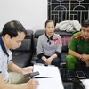 Cơ quan công an làm việc với Nguyễn Thị Thanh. (Nguồn: Báo Hà Tĩnh)