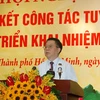 Ông Nguyễn Trọng Nghĩa, Bí thư Trung ương Đảng, Trưởng Ban Tuyên giáo Trung ương phát biểu tại Hội nghị. (Ảnh: Thanh Vũ/TTXVN)
