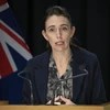 Thủ tướng New Zealand Jacinda Ardern phát biểu tại một cuộc họp báo ở Wellington. (Ảnh: AFP/TTXVN)