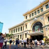 Đoàn khách quốc tế đến thăm Thành phố Hồ Chí Minh dịp Tết Nguyên đán Quý Mão 2023. (Ảnh: Hồng Đạt/TTXVN)