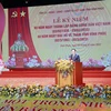Chủ tịch Quốc hội Vương Đình Huệ phát biểu tại lễ kỷ niệm. (Ảnh: Doãn Tấn/TTXVN)
