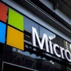 Logo của Microsoft tại tòa nhà ở New York City, Mỹ. (Ảnh: REUTERS/TTXVN)