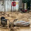 Thiệt hại do mưa lũ gây ra tại thành phố Sao Sebastiao, bang Sao Paulo, Brazil. (Ảnh: AFP/TTXVN)