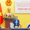 Phó Chủ tịch Quốc hội Trần Quang Phương phát biểu tại cuộc làm việc. (Nguồn: Báo Đại biểu Nhân dân)