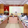 Thường trực Ban Bí thư, Trưởng Ban Tổ chức Trung ương Trương Thị Mai phát biểu kết luận buổi làm việc. (Ảnh: Văn Điệp/TTXVN)