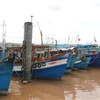 Tàu cá của ngư dân Bạc Liêu neo đậu tại cửa biển Gành Hào, huyện Đông Hải. (Ảnh: Tuấn Kiệt/TTXVN)