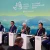 Các diễn giả tại buổi Đối thoại kinh doanh Nga-Việt trong khuôn khổ Diễn đàn Kinh tế phương Đông 2022. (Ảnh: TTXVN phát)