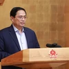 Thủ tướng Phạm Minh Chính chủ trì Phiên họp Chính phủ chuyên đề xây dựng pháp luật tháng 4/2023. (Ảnh: Dương Giang/TTXVN)