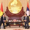 Chủ tịch nước Võ Văn Thưởng gửi lời thăm hỏi tới nguyên Tổng Bí thư, Chủ tịch nước Lào Choummaly Sayasone. (Ảnh: Thống Nhất/TTXVN)
