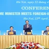 Thủ tướng Phạm Minh Chính đến dự cuộc gặp các nhà đầu tư nước ngoài. (Ảnh: Dương Giang/TTXVN)