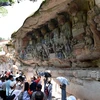 Công trình Điêu khắc trên đá Đại Túc mỗi ngày đón hàng nghìn lượt du khách trong và ngoài nước tới tham quan, nghiên cứu và học tập. (Ảnh: Tiến Trung-Mạnh Cường-Thành Dương/Vietnam+)