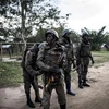 Binh sỹ thuộc các lực lượng quân đội CHDC Congo được triển khai tại thành phố Oicha ngày 7/10/2018. (Ảnh: AFP/TTXVN)