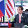 Tổng thống Indonesia Joko Widodo phát biểu tại Hội nghị Cấp cao ASEAN lần thứ 42. (Ảnh: Dương Giang/TTXVN)
