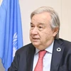 Tổng thư ký Liên hợp quốc Antonio Guterres trả lời phỏng vấn hãng tin Kyodo. (Nguồn: Kyodo)