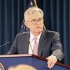 Chủ tịch Fed Jerome Powell phát biểu trong cuộc họp báo tại Washington D.C. (Ảnh: Kyodo/TTXVN)
