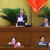 Phó Chủ tịch Quốc hội Nguyễn Đức Hải điều hành phiên họp. (Ảnh: Văn Điệp/TTXVN)