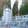 Nhà máy sản xuất khí hydro sạch từ địa nhiệt của Tập đoàn Obayashi ở tỉnh Oita (Nhật Bản). (Ảnh: Đào Thanh Tùng/TTXVN)