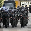 Binh sỹ Honduras được triển khai trong chiến dịch chống tội phạm tại Tegucigalpa, Honduras. (Ảnh: AFP/TTXVN)