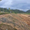 Bờ kè chống sạt lở sông Pô Kô đoạn qua thị trấn Đăk Glei đã được khắc phục. (Ảnh: Cao Nguyên/TTXVN)