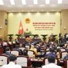 Một phiên họp trong Kỳ họp thứ 12, Hội đồng Nhân dân thành phố Hà Nội khóa XVI, nhiệm kỳ 2021-2026. (Ảnh: Doãn Tấn/TTXVN)