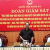 Phó Chủ tịch Quốc hội, Thượng tướng Trần Quang Phương phát biểu tại buổi làm việc với tỉnh Hà Giang. (Ảnh: Minh Tâm/TTXVN)