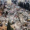 Cảnh đổ nát sau trận động đất tại Kahramanmaras, Thổ Nhĩ Kỳ. (Ảnh: AFP/TTXVN)