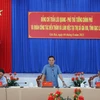 Phó Thủ tướng Chính phủ Trần Lưu Quang phát biểu tại buổi làm việc tại thị xã Giá Rai (tỉnh Bạc Liêu). (Ảnh: Chanh Đa/TTXVN)
