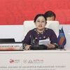 Chủ tịch Hạ viện Indonesia, Chủ tịch AIPA 2023 Puan Maharani phát biểu. (Ảnh: Doãn Tấn/TTXVN)