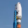 Tên lửa Soyuz mang theo tàu Luna-25 tại sân bay vũ trụ Vostochny. (Nguồn: AFP)